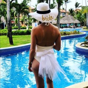 Bride sun hat & Butt veil